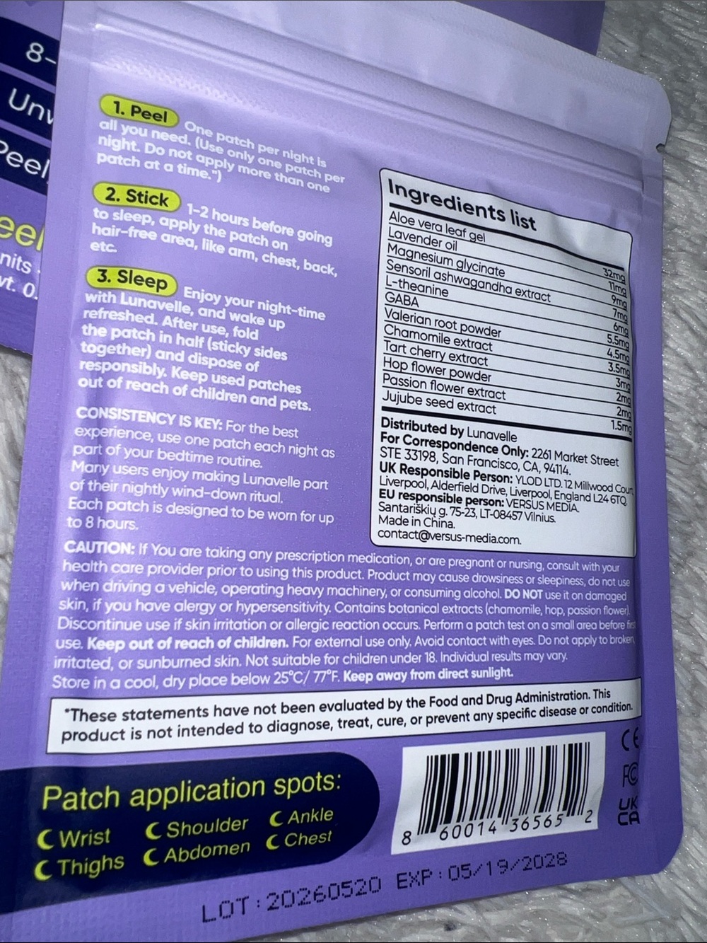 LUNAVELLE SLEEP PATCHES - Picture 2 of 2
